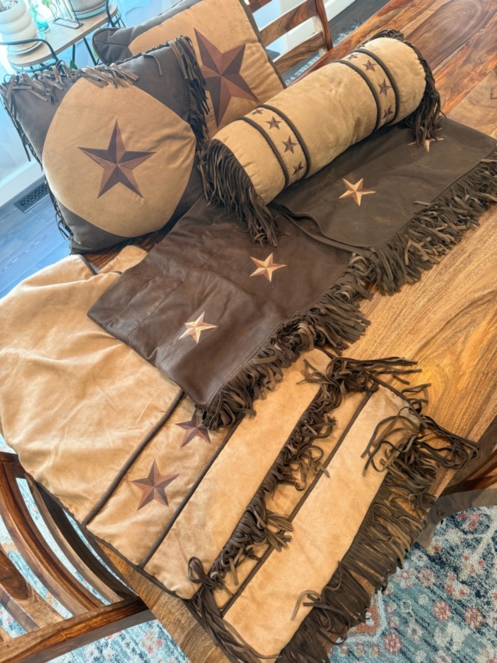 HiEnd Accents Laredo Throw Pillows, Pillow Shams, Valance Curtains Western Star